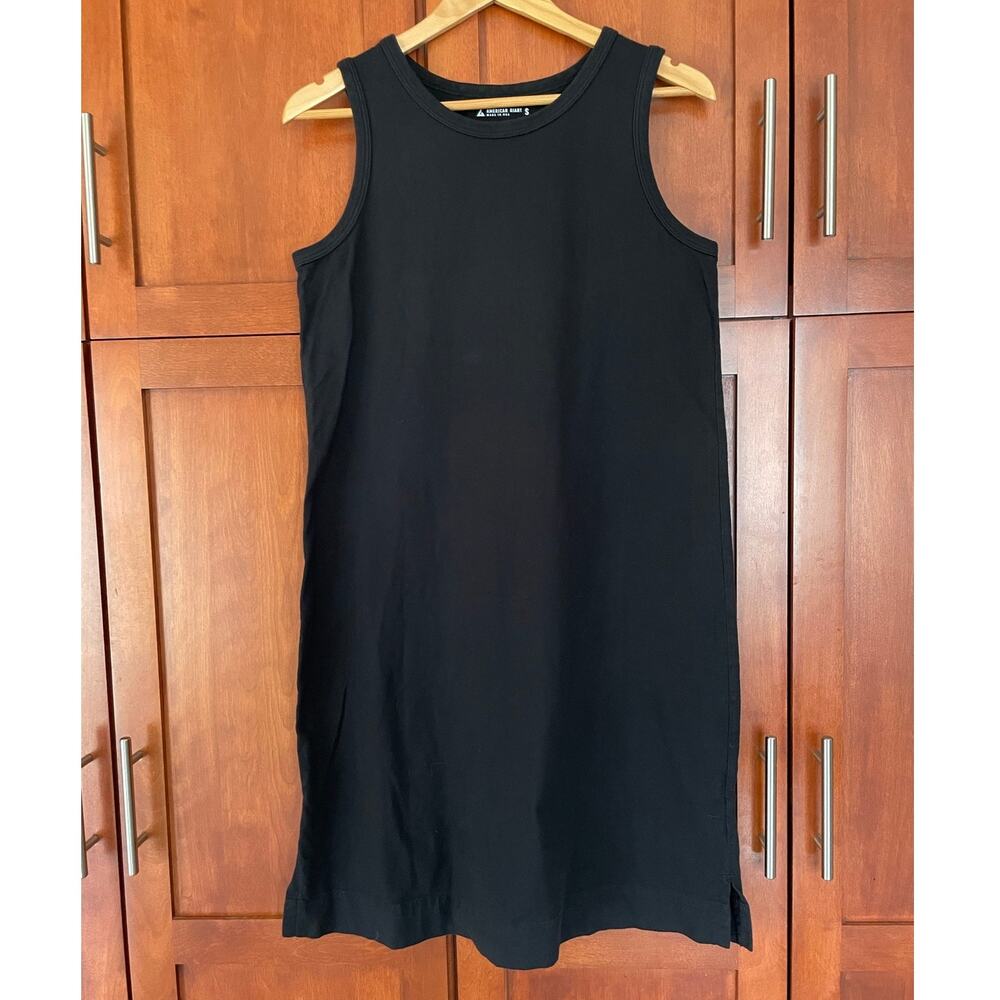 American Giant Muscle Tee Dress Sleeveless Black Size Small - Picture 2 of 8